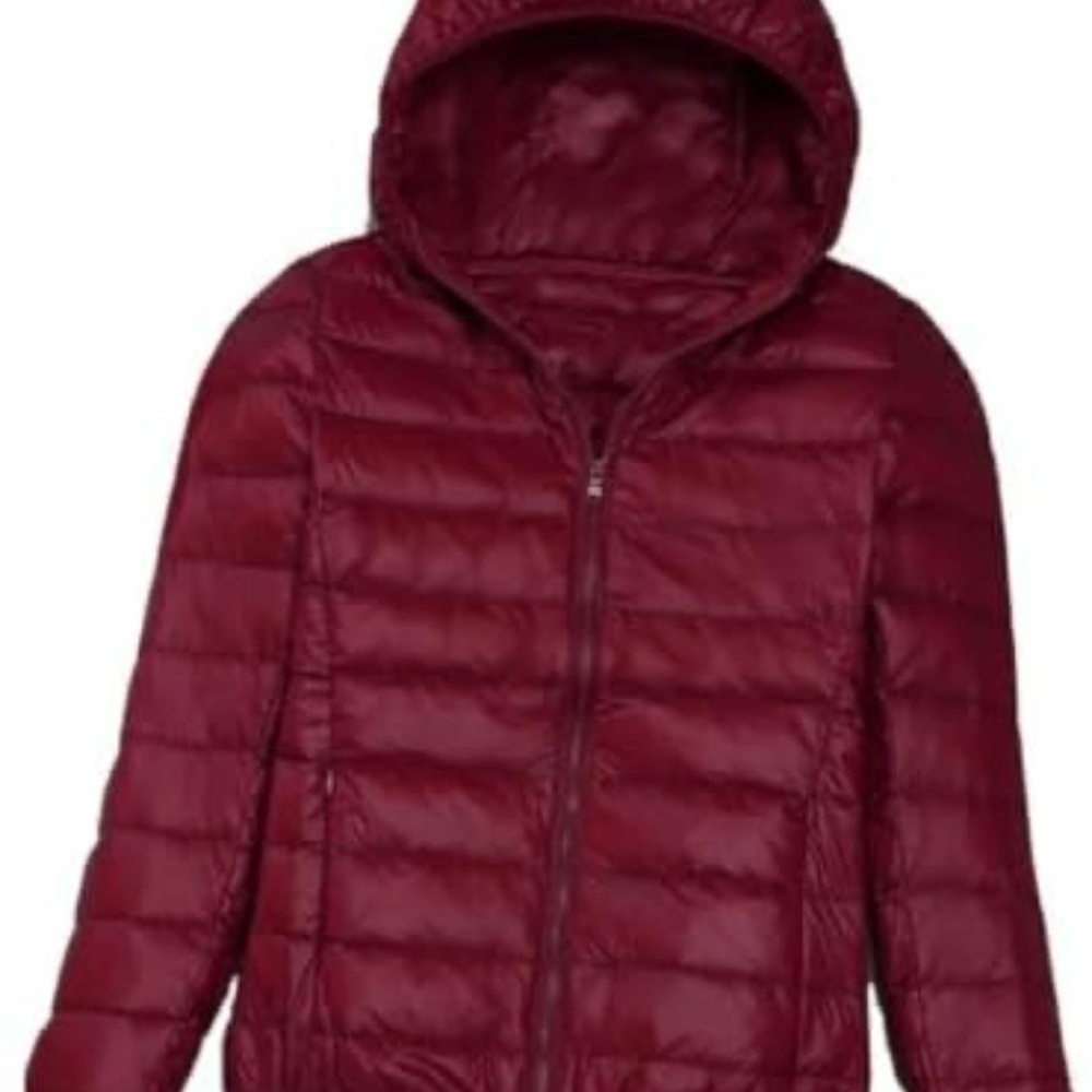 Szza youth size XXL hooded puffer jacket with two front zip pockets - Picture 2 of 12